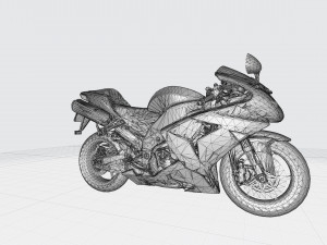 kawasaki ninja 2006 3d model custom ready printing stl file 3D Принт Модель