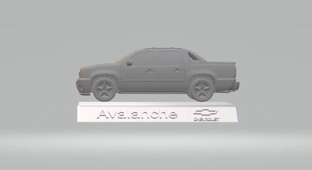chevrolet avalanche 3d model car custom 3d printing stl file Model Cetak 3D .c4d .max .obj .3ds .fbx .stl .blend 