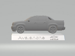 chevrolet avalanche 3d model car custom 3d printing stl file 3D प्रिंट मॉडल