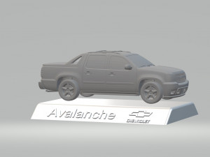 chevrolet avalanche 3d model car custom 3d printing stl file Model Cetak 3D