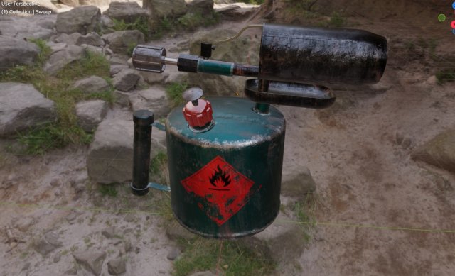 gasoline burner 3D Model .c4d .max .obj .3ds .fbx .stl .blend 