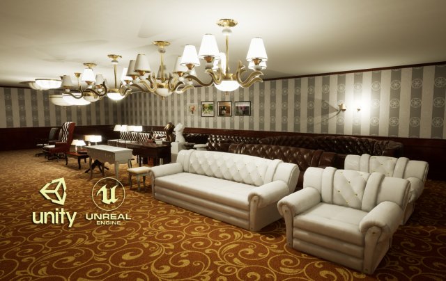 classic furniture and props 3D-Modell .c4d .max .obj .3ds .fbx .stl .blend 