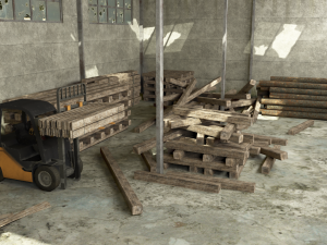 abandoned factory level Model 3D