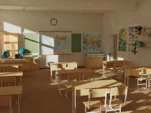school scene 3D Model