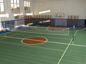 school scene Model 3D