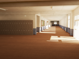 school scene Model 3D