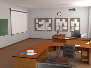 school scene Model 3D