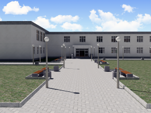school scene Model 3D
