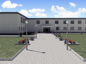 school scene 3D Model