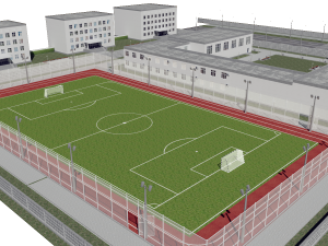 school scene Model 3D