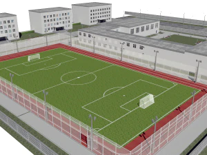 school scene 3D Model
