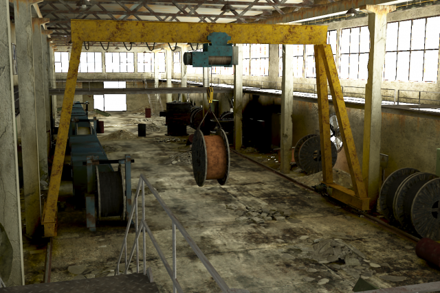 old factory interior Model 3D .c4d .max .obj .3ds .fbx .stl .blend 