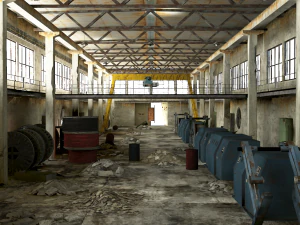 vecchio interno della fabbrica Modello 3D