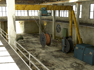 old factory interior Model 3D