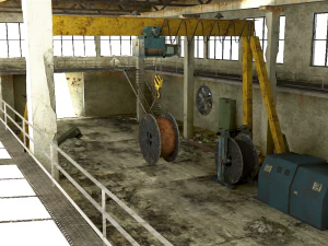 vecchio interno della fabbrica Modello 3D