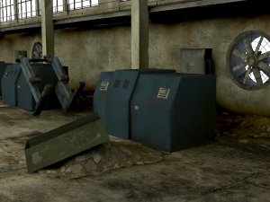 vecchio interno della fabbrica Modello 3D