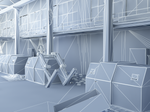 old factory interior Model 3D