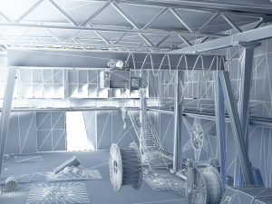 old factory interior Model 3D