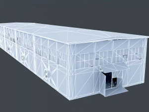 vecchio interno della fabbrica Modello 3D