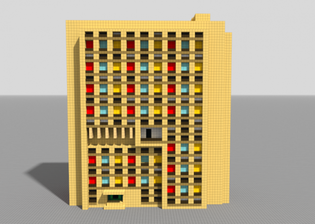 soviet building 3D-Modell .c4d .max .obj .3ds .fbx .stl .blend 