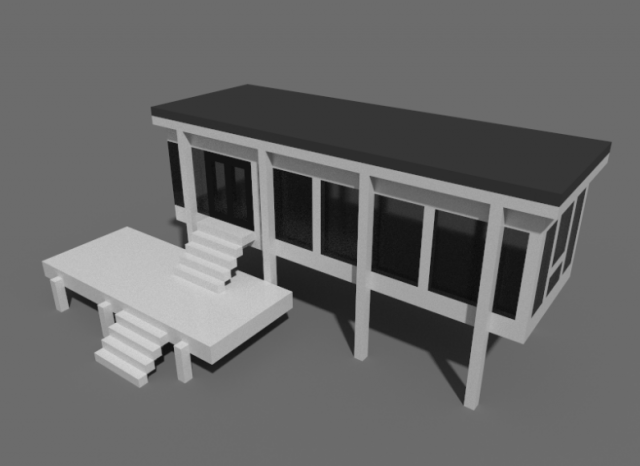 franswort house 3D Model .c4d .max .obj .3ds .fbx .stl .blend 