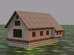 casa de vila medieval Modelo 3D