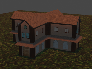 cruciform medieval house 3D Модель