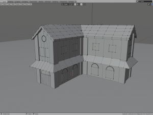 cruciform medieval house 3D Model