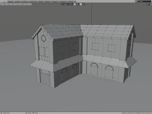 cruciform medieval house 3D Model