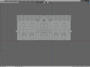 cruciform medieval house 3D Model