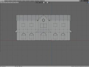 cruciform medieval house 3D Model