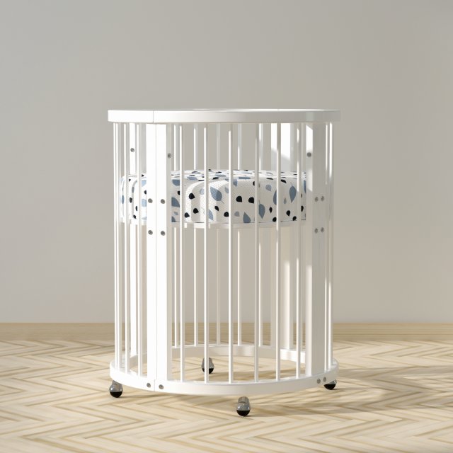 White circle crib top