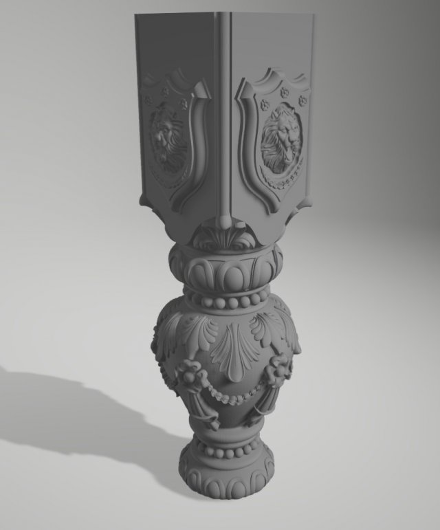 leg of the pool table for cnc 3D Model .c4d .max .obj .3ds .fbx .stl .blend 