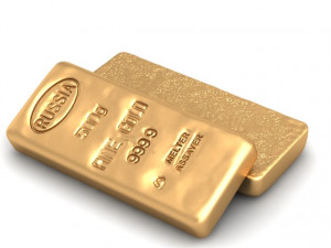 russia gold bar Modello 3D