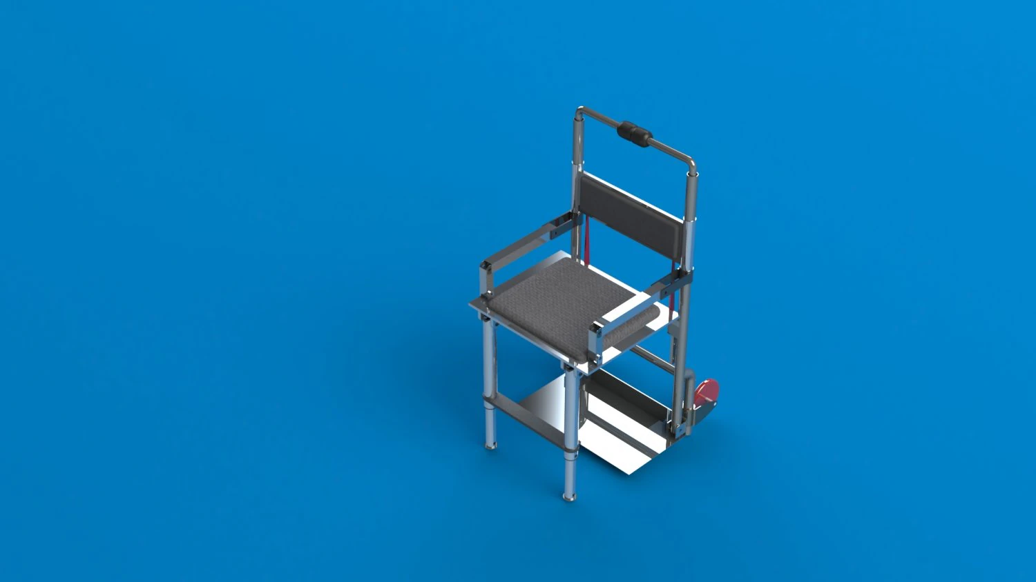 Folding chair-trolley 3D Model .c4d .max .obj .3ds .fbx .stl .blend 