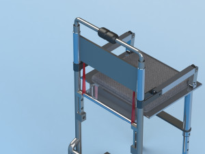 Folding chair-trolley Model 3D