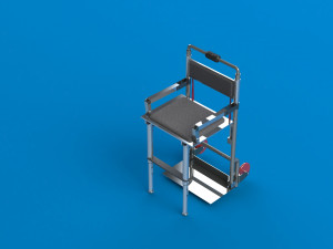 Folding chair-trolley Model 3D