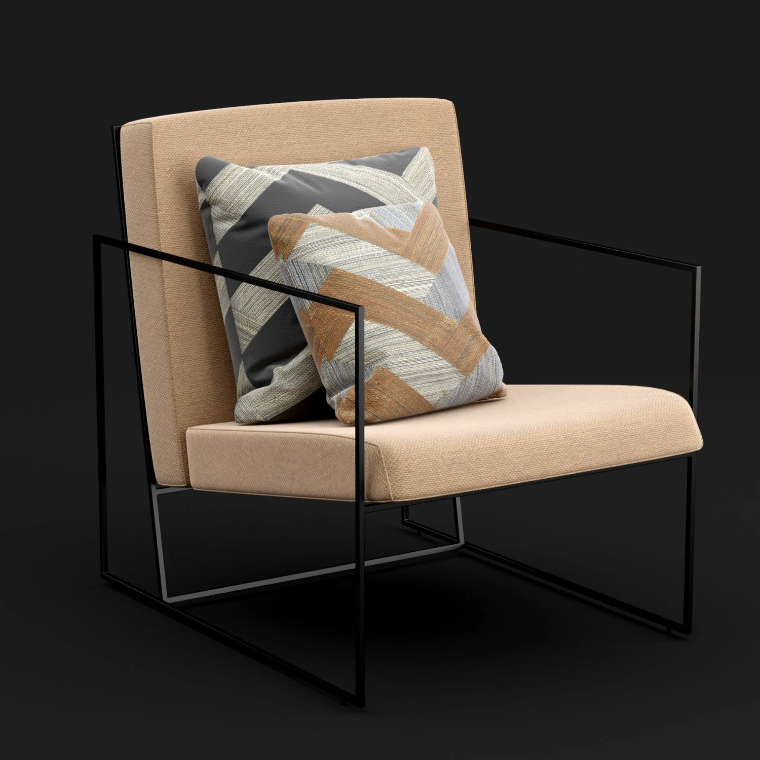 modern armchair 3D Model .c4d .max .obj .3ds .fbx .stl .blend 