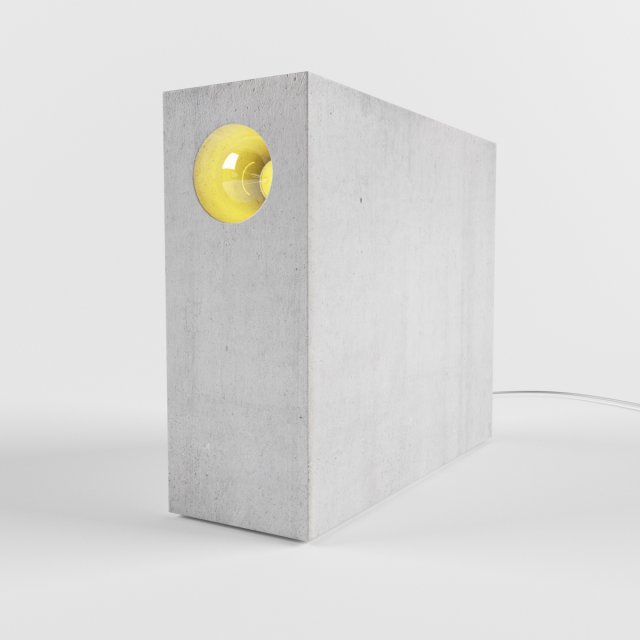 concrete table light Model 3D .c4d .max .obj .3ds .fbx .stl .blend 