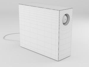 concrete table light Model 3D
