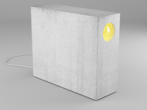 concrete table light Model 3D