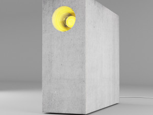 concrete table light Model 3D