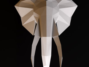 elephant head low poly 3D 모델