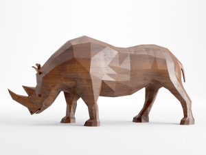 rhinoceros low poly Modelo 3D