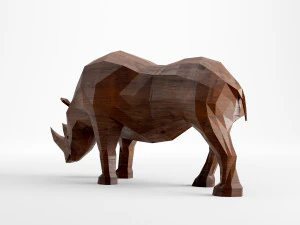 rhinoceros low poly 3D Model