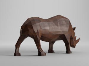 rhinoceros low poly Modelo 3D