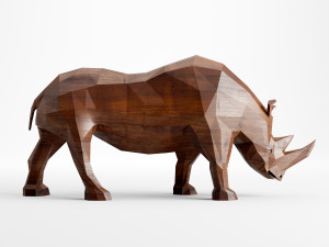 rhinoceros low poly Modelo 3D