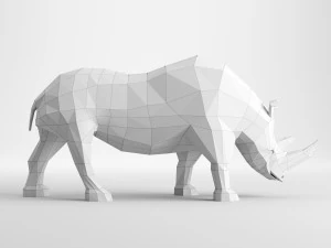 rhinoceros low poly 3D Model