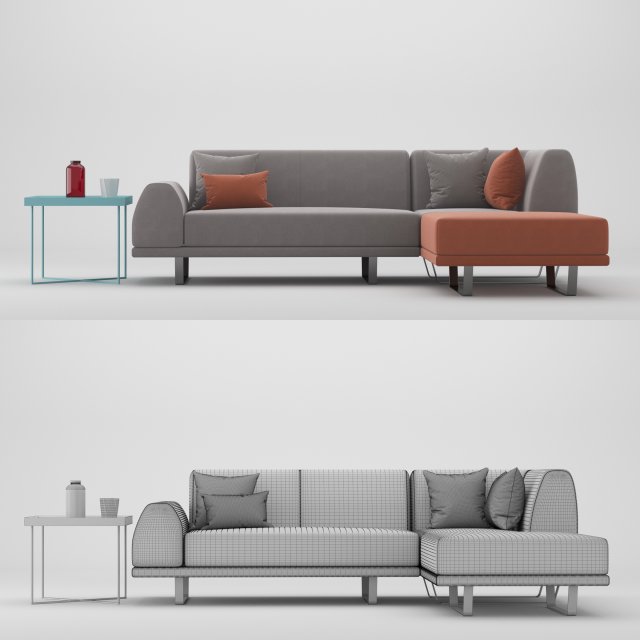 sectional sofa portland 3D Модель .c4d .max .obj .3ds .fbx .stl .blend 