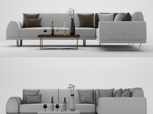 sectional sofa portland 2 Model 3D